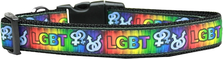 LGBT Nylon Dog Collar XL